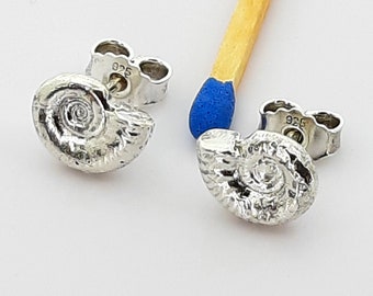 Stud earrings silver 935 snail