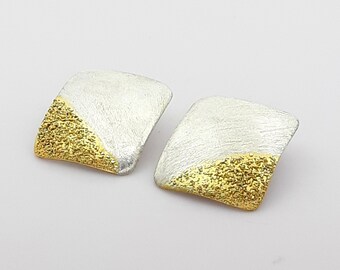 Ear clip silver with gold