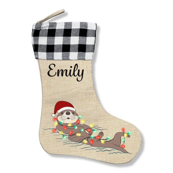 Otter christmas stocking