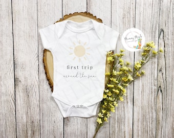 First Trip Around The Sun baby bodysuit, first birthday gift, pregnancy announcement, personalized gifts, baby Onesie©, 1 year old girl gift