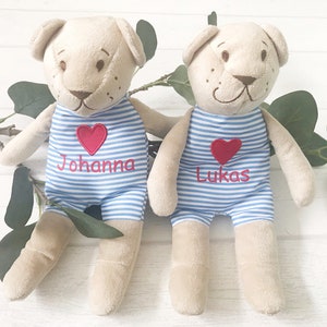 Teddy personalisiert, Bär mit Namen, Gastgeschenk, Platzkarte