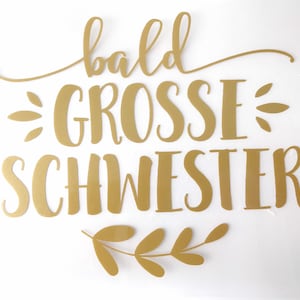 Bügelbild bald große Schwester | bald großer Bruder | große Schwester | großer Bruder