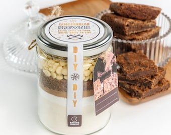 Gingerbread Brownie  -  Brownie Cake mix  , DIY , holiday baking  ,