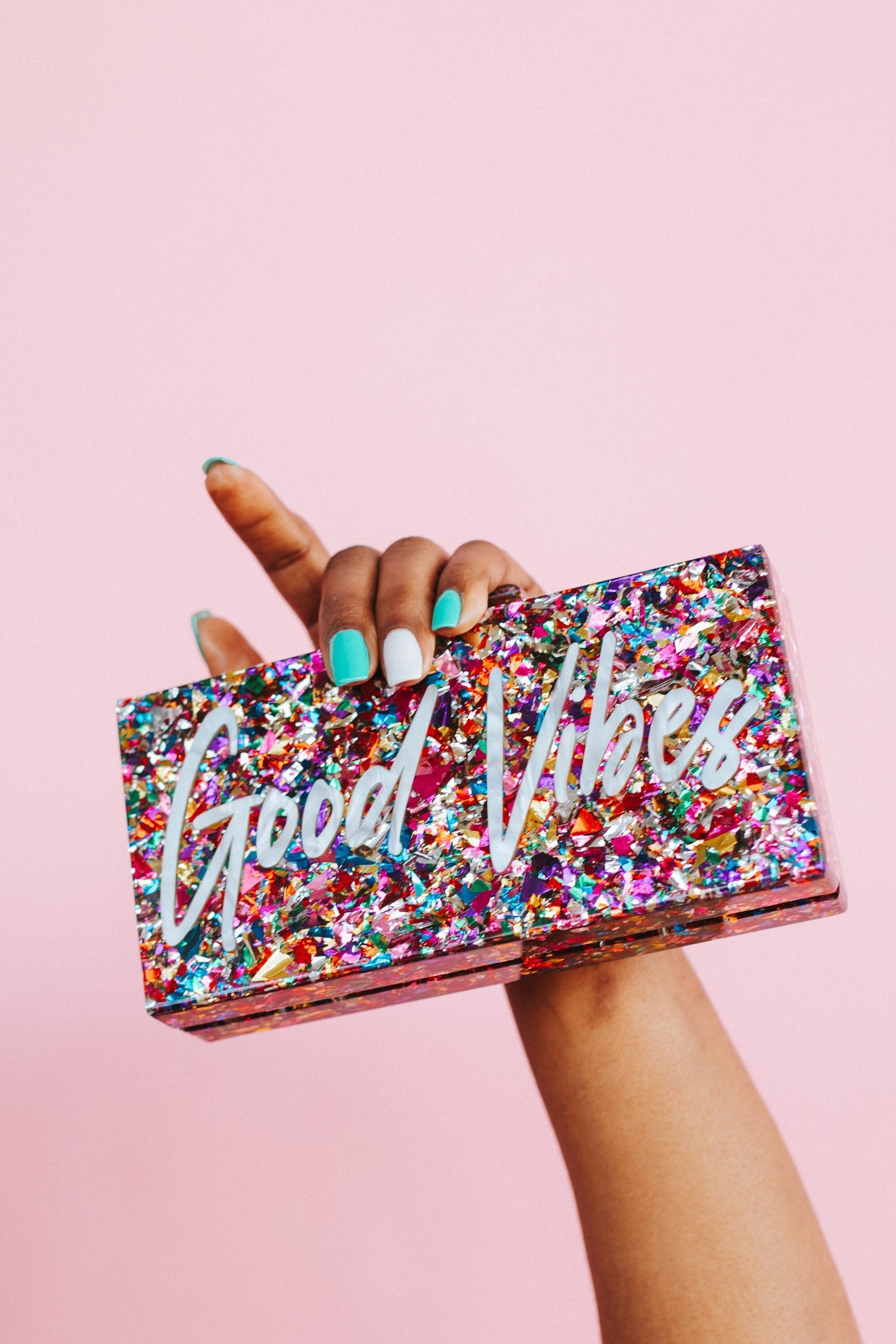 Personalized Acrylic Multi Color Confetti Glitter Bag Acrylic Custom Bag Bridesmaid Gift Bag Acrylic Bag Personalize Custom Mrs Clutch