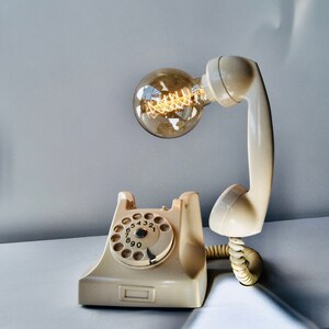 Recicled vintage lamp from original phone from the 50s image 5