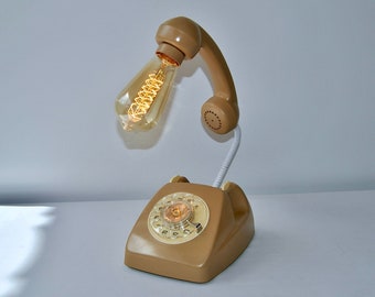 Vintage recycelte Lampe vom Originaltelefon aus den 70er Jahren