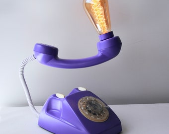 Recicled Vintage Lamp made from original  phone from the 70s.