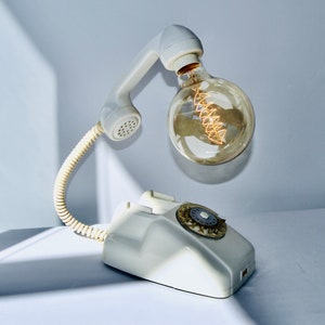 Vintage recycled lamp, from Original Telephone from the 60s, Made in Ukraine.