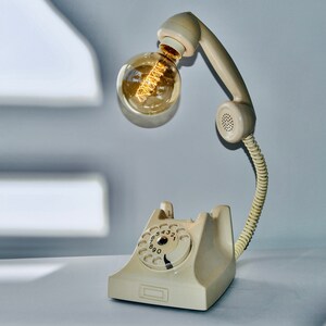 Recicled vintage lamp from original phone from the 50s image 4