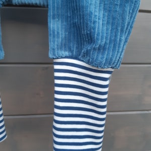 Pump pants made of wide cord in jeans blue image 2