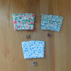 Floral Fabric Coffee Cozy Sleeve: Reusable Cup Coozie image 11