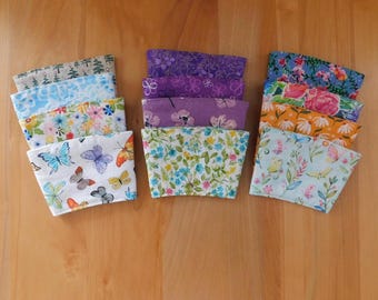 Floral Fabric Coffee Cozy Sleeve: Reusable Cup Holder