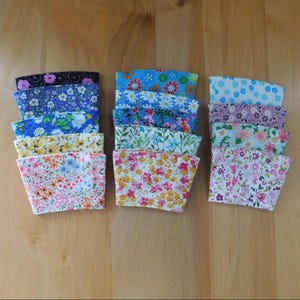 Floral Fabric Coffee Cozy Sleeve: Reusable Cup Coozie