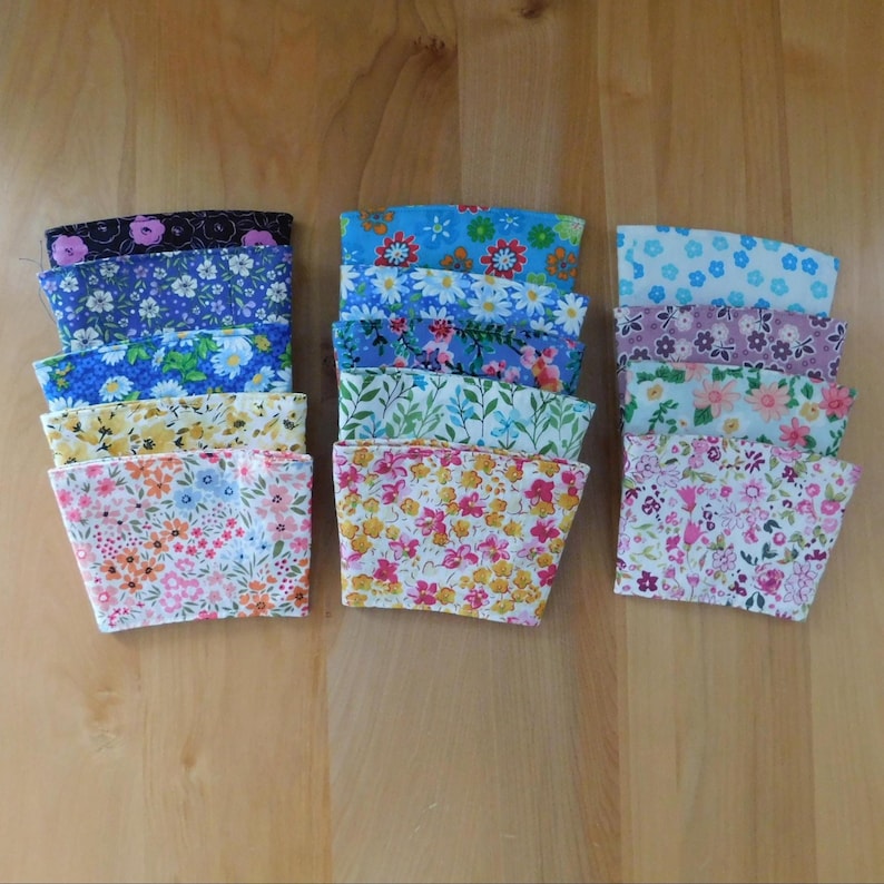 Floral Fabric Coffee Cozy Sleeve: Reusable Cup Coozie image 1