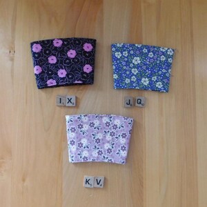 Floral Fabric Coffee Cozy Sleeve: Reusable Cup Coozie image 8