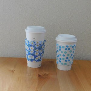 Floral Fabric Coffee Cozy Sleeve: Reusable Cup Coozie image 7