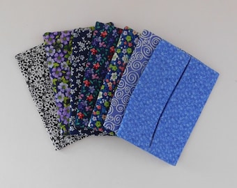 Pocket Tissue Holder/ Travel Tissue Cover/Tissue Pouch/ Fabric Tissue Holder/Cover Lined Tissue Storage/Tissue Cozy/Tissue Case