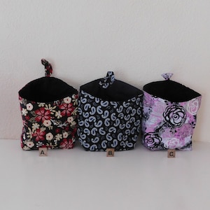 Hanging Fabric Quilted Basket/ Hanging Storage Pod/Hanging Washable Fabric Storage Container/Lined Cotton Basket