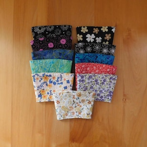 Floral Fabric Coffee Cozy Sleeve: Reusable Cup Coozie