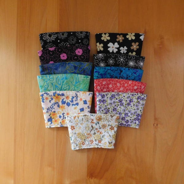 Floral Fabric Coffee Cozy Sleeve: Reusable Cup Coozie
