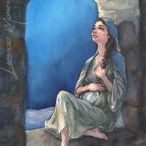 Hopeful Mother Watercolor Print