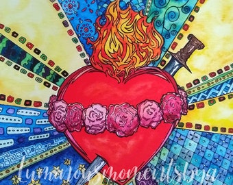 Immaculate Heart Watercolor *Giclee Print*