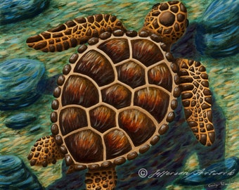 Green Sea Turtle Art Print