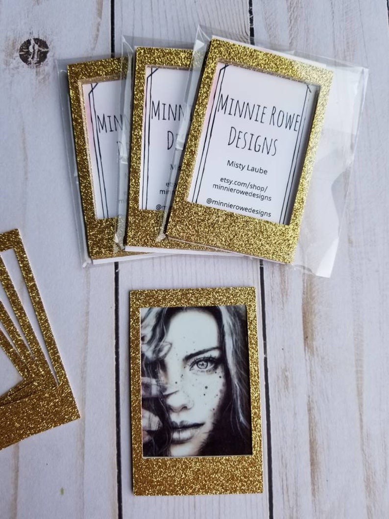 Instax mini glitter frame Polaroid frame Gold Etsy