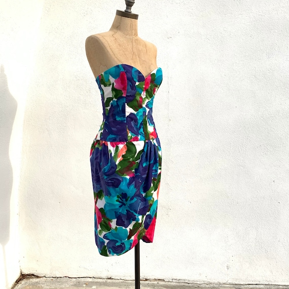 1980’s Victor Costa Floral Dress