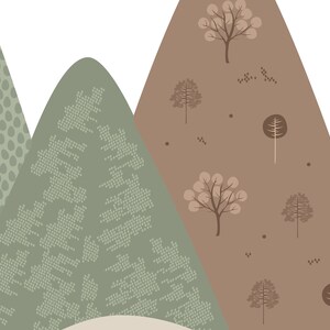 Góry Balony girlanda naklejka ścienna pokój dziecka Naturalne kolor dekoracje pokój niemowlaka dekoracje boho tapeta sypialnia mural dziecko
