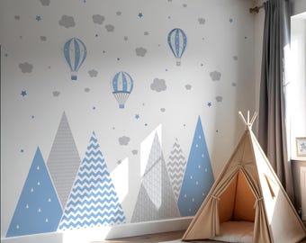160 Adesivi Murali In Vinile A Forma Di Triangolo - Blu, 50x40mm, Decorazione Parete Per Cameretta, Soggiorno, Mobili E Finestre, Rimovibili