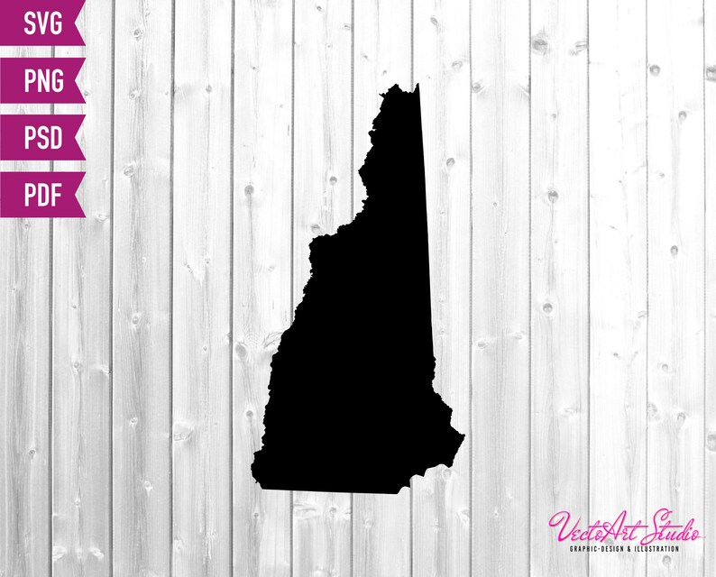 New Hampshire Svg,new Hampshire State Svg, USA Svg, United States of ...