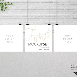 Set di 3 MOCKUP SQUARE, Nursery Mockup, Styled Photography, CARD Mockup, Blank Mock up, Commercial Use, Square Card Mock up, Label Mock ups