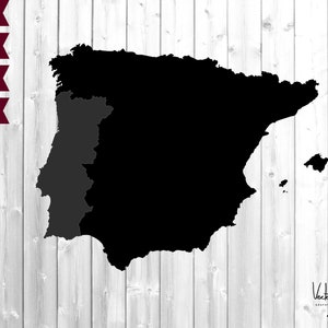Spain SVG, Portugal Svg, Spain cut files, Portugal cut files, digital, PNG, PSD, Pdf, vector, clipart