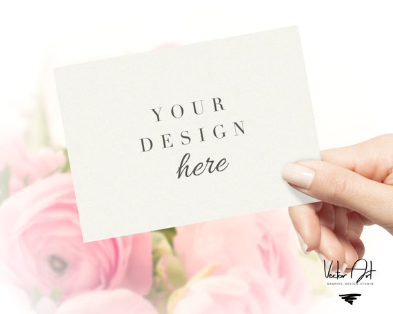 5x7 Wedding Card Mockup Styled Invitation Card Etsy