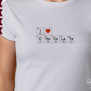 Periodic table Art,I love CHoCoLaTe, Periodic Table SVG, PNG, PSD, Pdf, Shirt & Mug-Design, clipart, Science, Chemistry