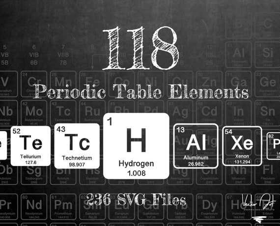 236 Periodic Table Elements Svg Files Periodic Table Etsy