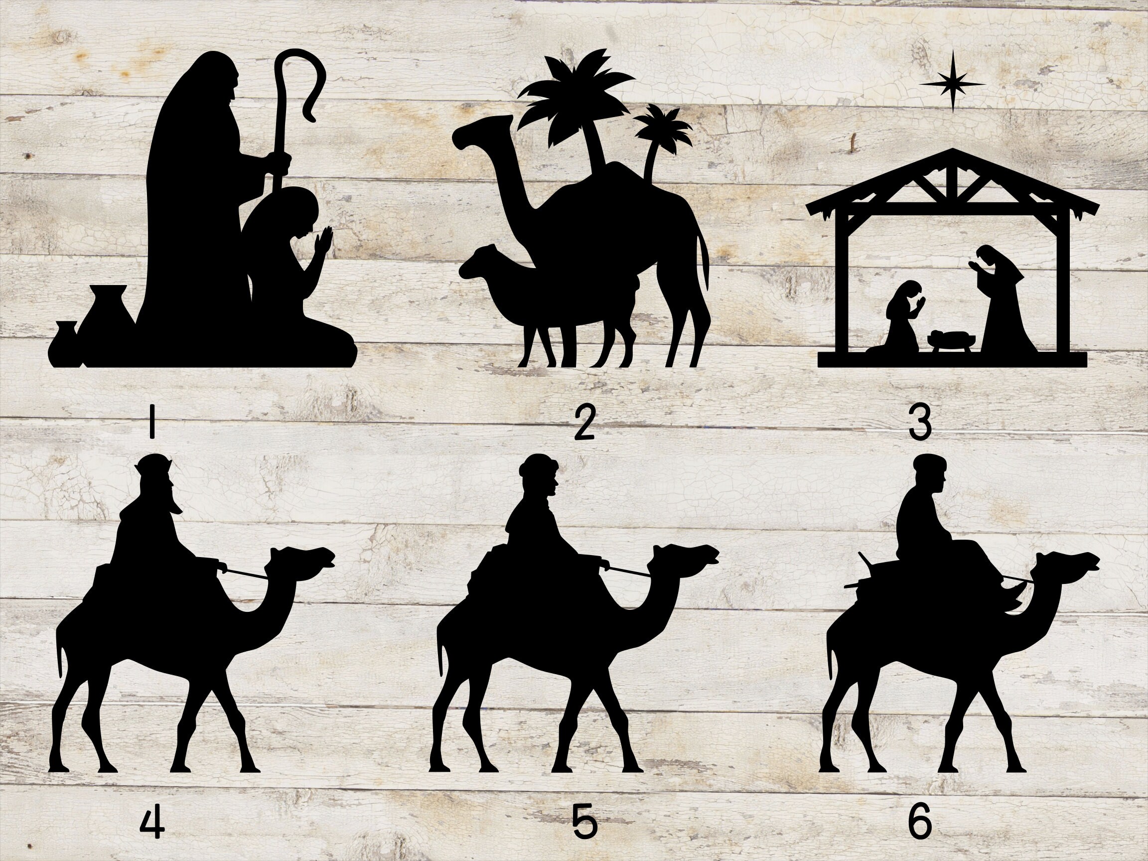 Nativity Decal / Vinyl Decal / Ornament Decal / Christmas Etsy
