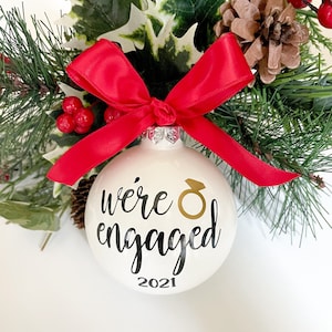 Engagement Ornament, Christmas Ornament, Engagement Gift, Engagement Christmas Ornament, Personalized Ornament, Christmas Ornament