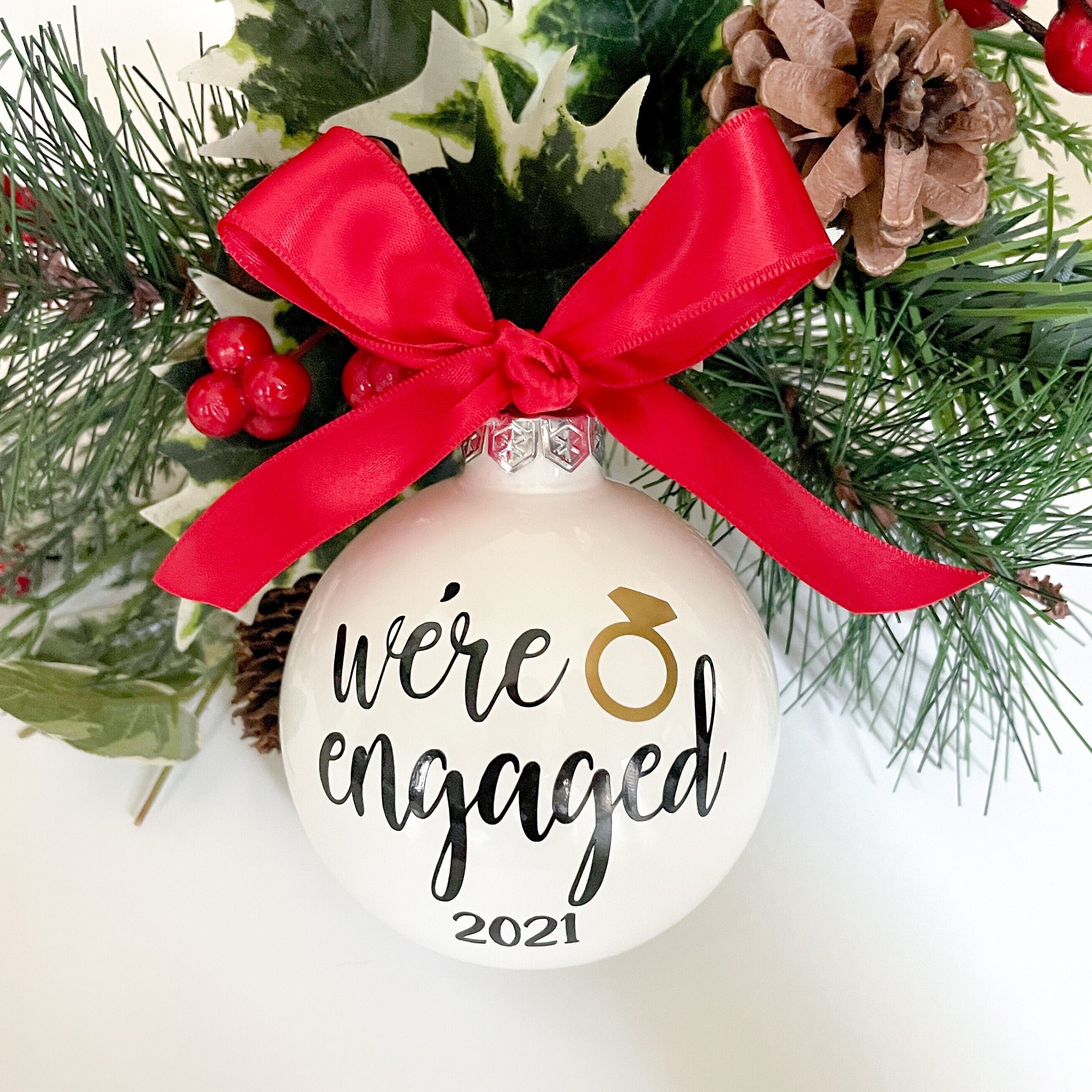 Engagement Ornament, Christmas Ornament, Engagement Gift, Engagement …