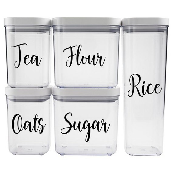 Kitchen Container Labels Oxo Container Labels Canister Etsy