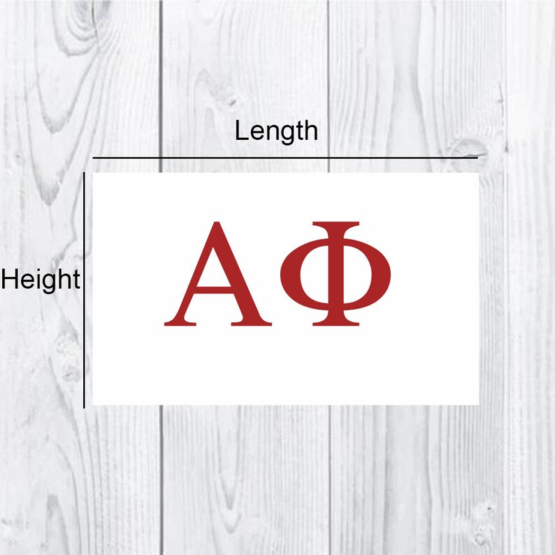 Greek Letter Decal Laptop Sticker Sorority Car Decal Etsy