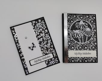 Sympathy card, condolence card with saying, say goodbye, funeral card, death anniversary, mourning card, mourning saying