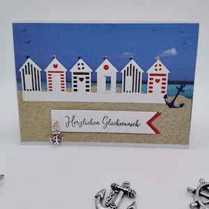 Geburtstagskarte, Glückwunschkarte, Karte zum Geburtstag  30,40,50,60,70, ,maritime,Strand,Urlaub
