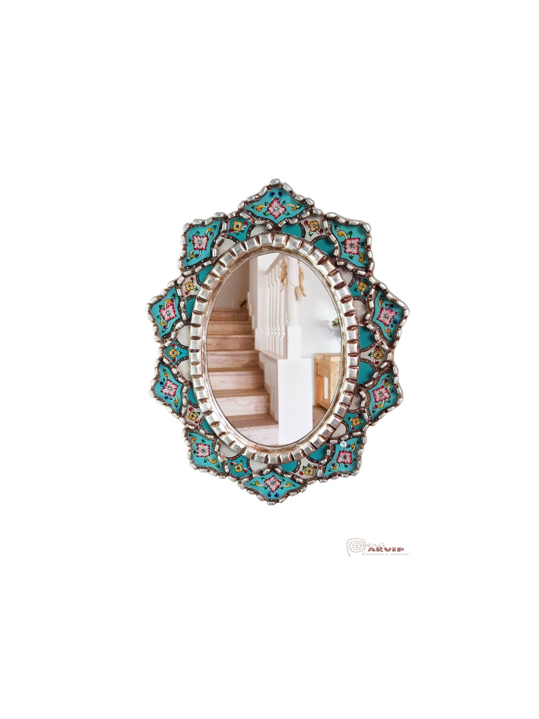 Lot De 2 Miroirs Décoratifs Péruviens « Sun » En Bois - Faits Main, Neufs (15x15 Cm)