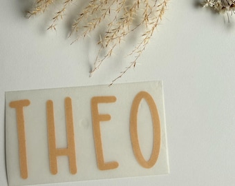 Personalized iron-on name transfer • Iron-on image • Iron-on patches