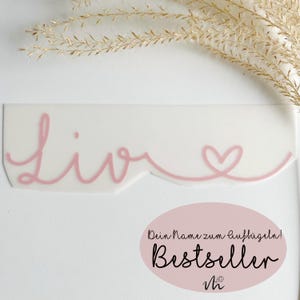 Personalisiertes Bügelbild mit Name und Herz • Bild zum Aufbügeln • Bügelpatches