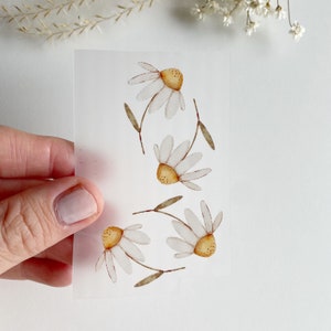 Blume zum Aufbügeln • Sonnenhut Bügelbilder • Applikation für Textilien • Bügelpatch • Iron Patch • Sommer • Watercolor Illustration