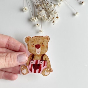 Bügelbild Teddy • Watercolor Illustration  • Bild zum Aufbügeln • Bügelpatches