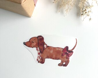 Iron-on Dachshund Patch • Cute dachshund motif for ironing onto children's clothing • Iron-on dog motif for clothing and accessories